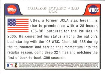 2008 Topps Updates & Highlights - World Baseball Classic Preview #WBC5 Chase Utley Back