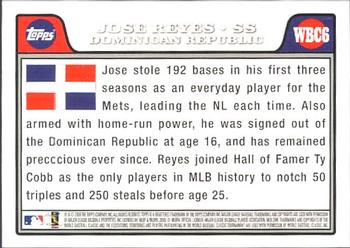2008 Topps Updates & Highlights - World Baseball Classic Preview #WBC6 Jose Reyes Back