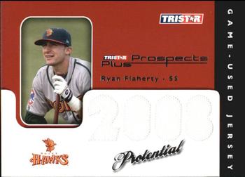 2008 TriStar Prospects Plus - PROtential Game Used #P-RF Ryan Flaherty Front