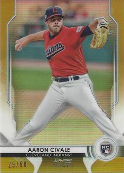 2020 Bowman Sterling - Gold #BSR-74 Aaron Civale Front