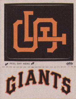 1970 Fleer Official Major League Patches #NNO San Francisco Giants Monogram Front