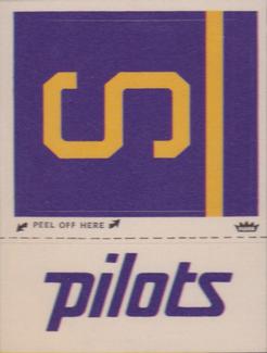 1970 Fleer Official Major League Patches #NNO Seattle Pilots Monogram Front