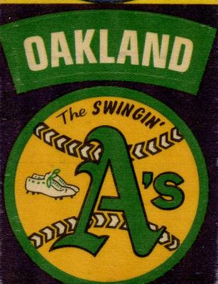 1972 Fleer Official Major League Patches #NNO Oakland A's Logo Front