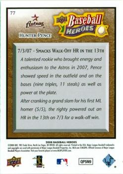 2008 Upper Deck Baseball Heroes - Brown #77 Hunter Pence Back