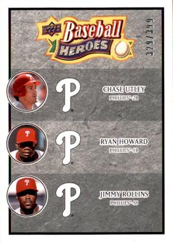 2008 Upper Deck Baseball Heroes - Charcoal #191 Chase Utley / Ryan Howard / Jimmy Rollins Front