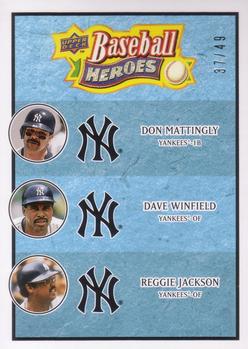 2008 Upper Deck Baseball Heroes - Light Blue #190 Don Mattingly / Dave Winfield / Reggie Jackson Front