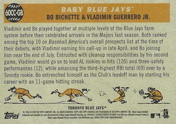 2020 Topps Archives - 1960 Topps Combo Cards #60CC-GB Baby Blue Jays (Bo Bichette / Vladimir Guerrero Jr.) Back