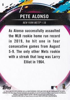 2020 Topps Fire #8 Pete Alonso Back