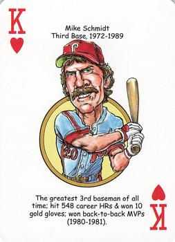 2006 Hero Decks Philadelphia Phillies Baseball Heroes Playing Cards #K♥ Mike Schmidt Front