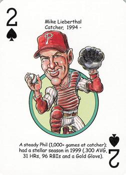 2006 Hero Decks Philadelphia Phillies Baseball Heroes Playing Cards #2♠ Mike Lieberthal Front