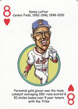 2006 Hero Decks Cleveland Indians Baseball Heroes Playing Cards #8♥ Kenny Lofton Front