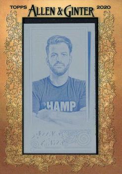 2020 Topps Allen & Ginter - Mini Framed Printing Plate Cyan #209 Johnny Bananas Front