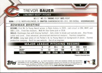 2021 Bowman #9 Trevor Bauer Back
