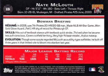2009 Bowman - Gold #19 Nate McLouth Back