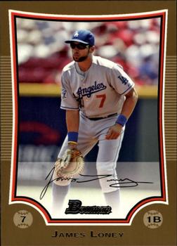 2009 Bowman - Gold #161 James Loney Front