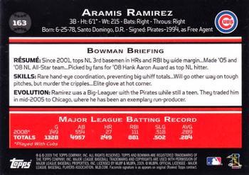 2009 Bowman - Gold #163 Aramis Ramirez Back