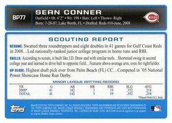 2009 Bowman - Prospects Gold #BP77 Sean Conner Back