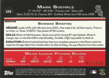 2009 Bowman Chrome - Blue Refractors #121 Mark Buehrle Back