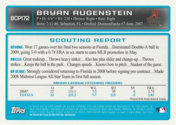 2009 Bowman Chrome - Prospects #BCP172 Bryan Augenstein Back