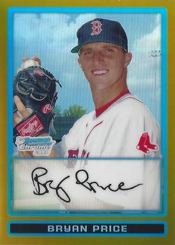 2009 Bowman Chrome - Prospects Gold Refractors #BCP139 Bryan Price Front