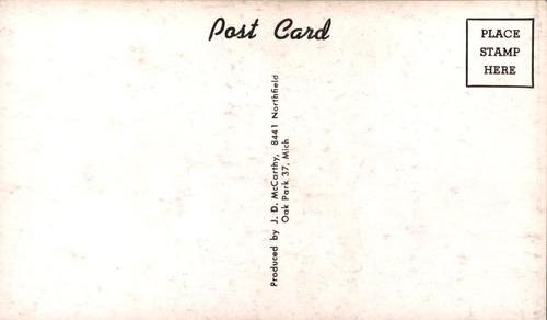1958 JD McCarthy Postcards #NNO Norm Zauchin Back