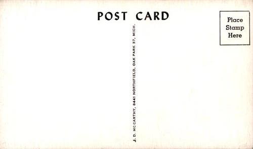 1964 JD McCarthy Postcards #NNO Don Lock Back