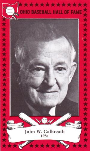1982-91 Ohio Baseball Hall of Fame #56 John Galbreath Front