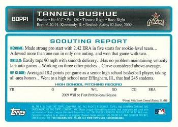 2009 Bowman Draft Picks & Prospects - Chrome Prospects #BDPP1 Tanner Bushue Back
