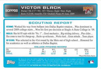 2009 Bowman Draft Picks & Prospects - Chrome Prospects #BDPP68 Victor Black Back