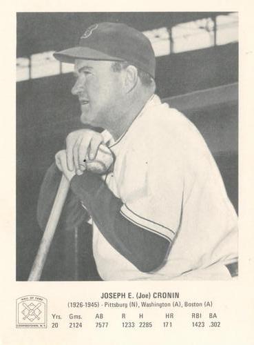 1973 Hall of Fame Picture Pack #NNO Joe Cronin Front