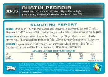 2009 Bowman Draft Picks & Prospects - Chrome WBC Prospects #BDPW5 Dustin Pedroia Back