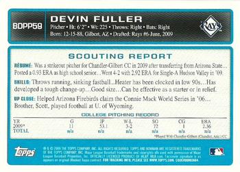 2009 Bowman Draft Picks & Prospects - Prospects #BDPP59 Devin Fuller Back