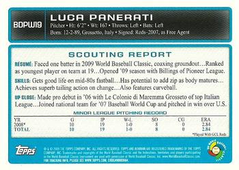 2009 Bowman Draft Picks & Prospects - WBC Prospects #BDPW19 Luca Panerati Back
