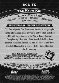 2009 Bowman Sterling - WBC Relics #BCR-TK Tae-Kyun Kim Back
