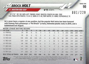 2020 Topps - Foilboard (Hobby) #90 Brock Holt Back