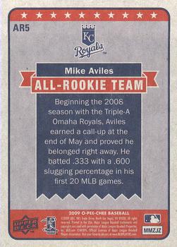 2009 O-Pee-Chee - All-Rookie Team #AR5 Mike Aviles Back