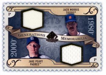 2009 SP Legendary Cuts - Generations Dual Memorabilia #GM-MP Jack Morris / Jake Peavy Front