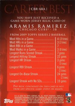2009 Topps - Career Best Relics #CBR-ARA Aramis Ramirez Back