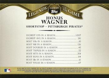 2009 Topps - Legends of the Game Career Best #LGCB-HW Honus Wagner Back