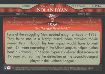 2009 Topps - Legends of the Game Platinum (Wal-Mart) #LLP-16 Nolan Ryan Back