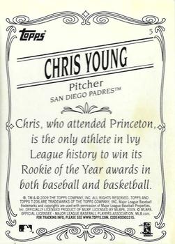 2009 Topps 206 - Bronze #5 Chris Young Back