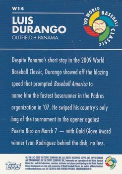 2009 Topps Chrome - World Baseball Classic #W14 Luis Durango Back