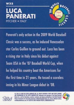 2009 Topps Chrome - World Baseball Classic #W32 Luca Panerati Back