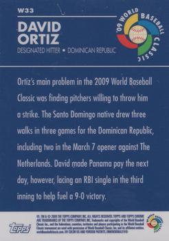 2009 Topps Chrome - World Baseball Classic #W33 David Ortiz Back