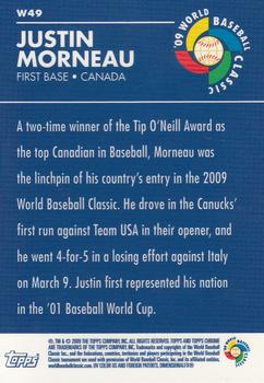 2009 Topps Chrome - World Baseball Classic #W49 Justin Morneau Back