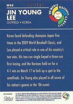 2009 Topps Chrome - World Baseball Classic Blue Refractors #W35 Jin Young Lee Back