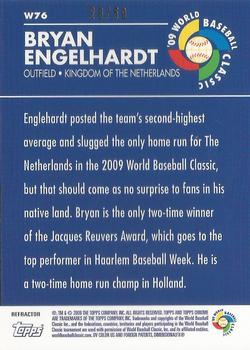2009 Topps Chrome - World Baseball Classic Gold Refractors #W76 Bryan Engelhardt Back