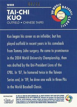 2009 Topps Chrome - World Baseball Classic Red Refractors #W88 Tai-Chi Kuo Back
