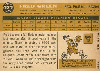 2009 Topps Heritage - 50th Anniversary Buybacks #272 Fred Green Back