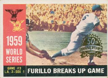 2009 Topps Heritage - 50th Anniversary Buybacks #387 1959 World Series Game #3 - Furillo Breaks Up Game Front